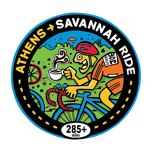 Athens to Savannah Ride Logo